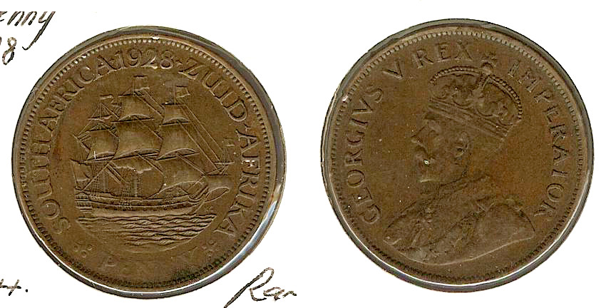 South Africa penny 1928 EF